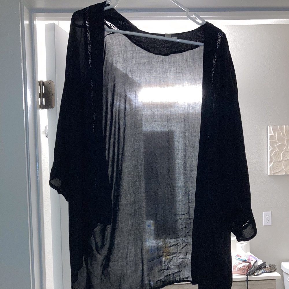 Fab'rik black sheer kimono